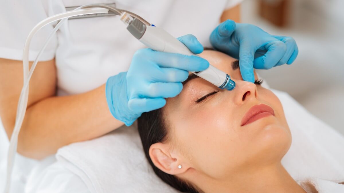 Woman Having Hydrafacial